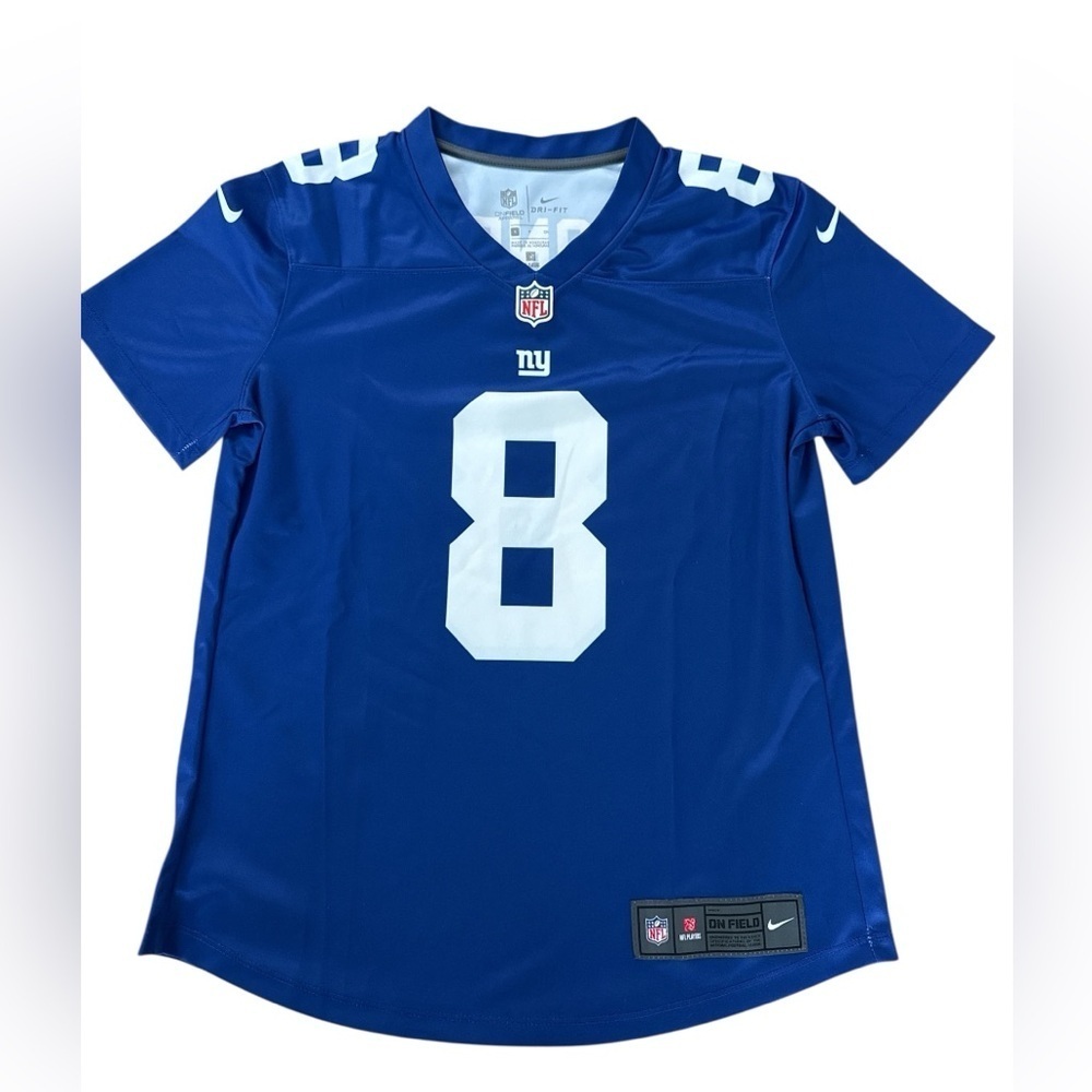 NFL Nike DANIEL JONES NIKE NEW YORK GIANTS BLUE HOME GAME FOOTBALL JERSEY #8